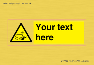 Custom warning run over by operator controlled machine